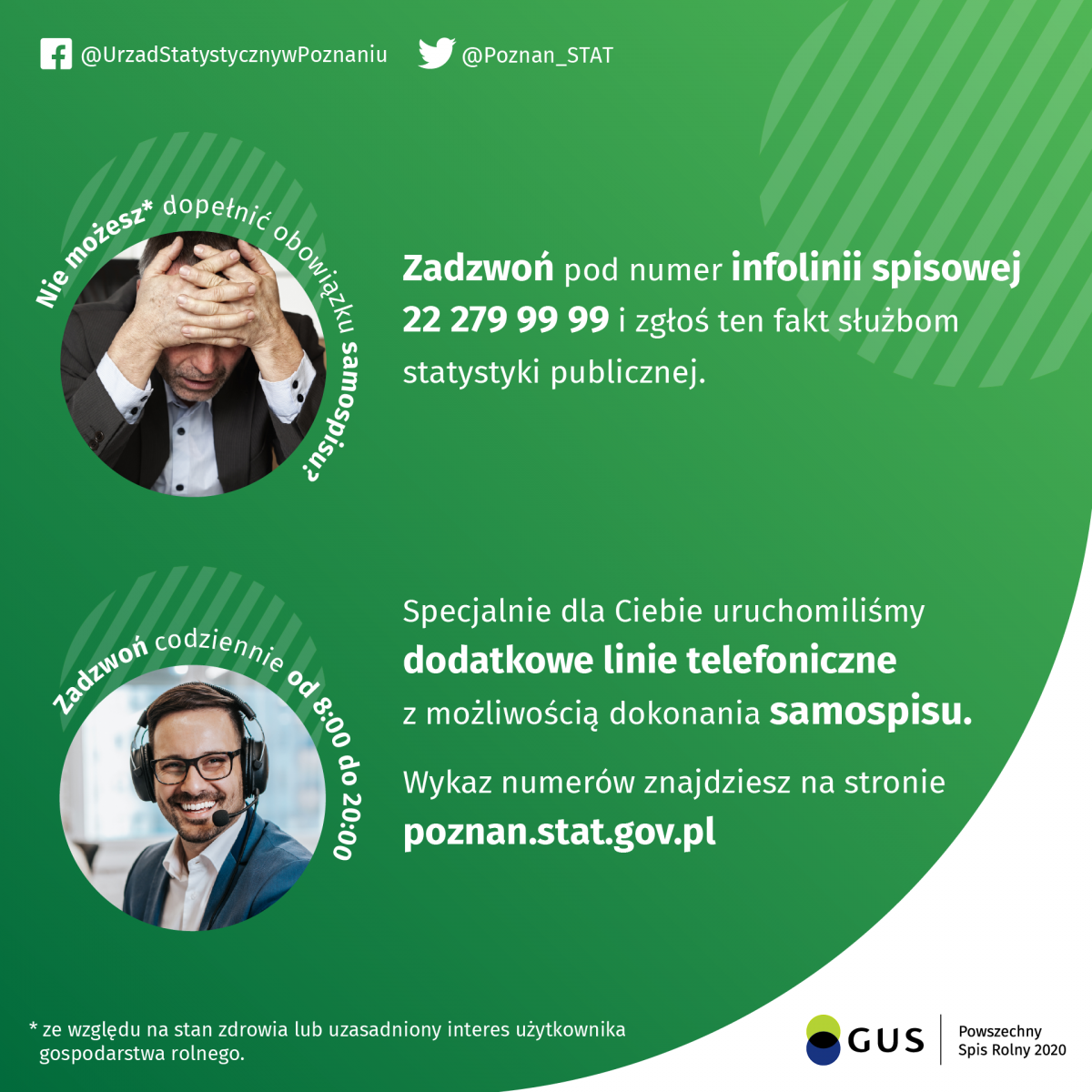 Plakat dotyczący spisu rolnego od Urzędu Statystycznego w Poznaniu